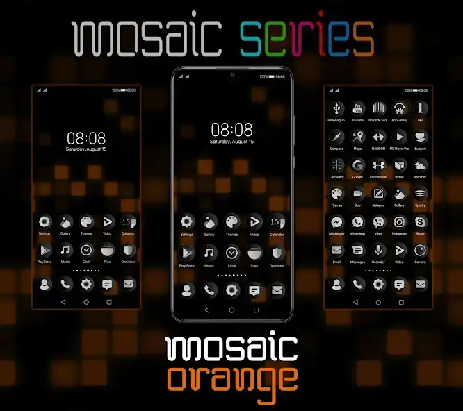 Play [EMUI 10]Mosaic Orange Theme  and enjoy [EMUI 10]Mosaic Orange Theme with UptoPlay